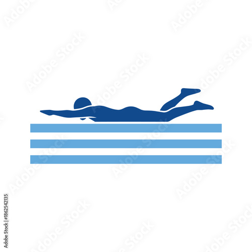 Swimmer in motion Vector