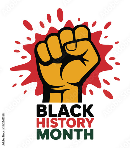 Black History Month Raised Fist Symbol