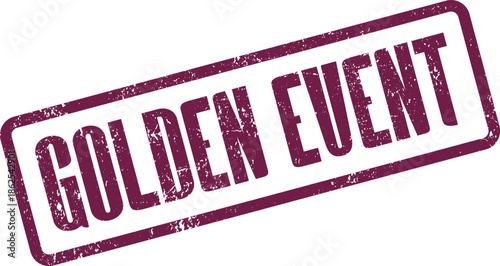 Golden Event Commemorative Rubber Stamp for Important Occasions and Festivities