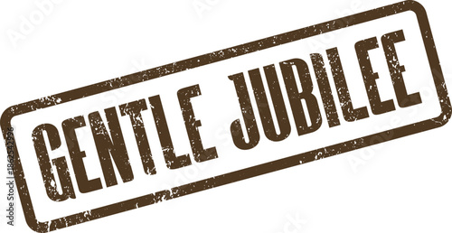 Commemorative stamp displaying GENTLE JUBILEE message ideal for celebrating significant anniversaries and special occasions