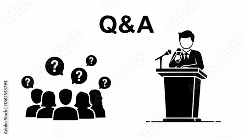 QA Session - Speaker Addressing Audience Questions at a Podium.