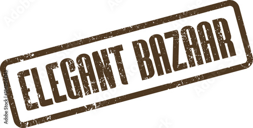 Stylish elegant bazaar grunge effect rubber stamp for luxury shopping events