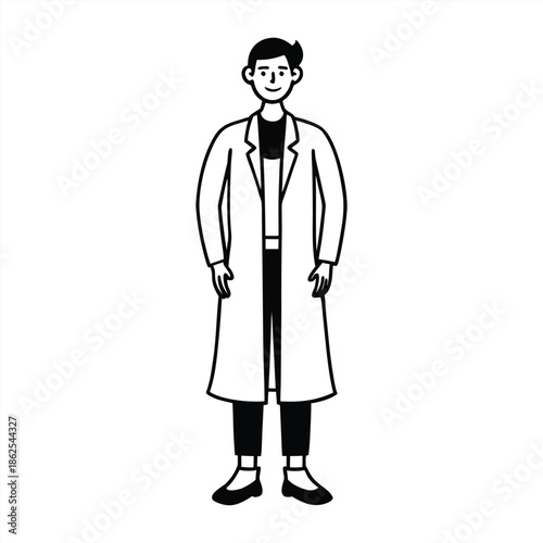 Doctor silhouette collection. Medical officer silhouette vector illustration isolated on a white background.