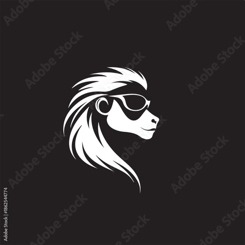 Monkey vector logo design
