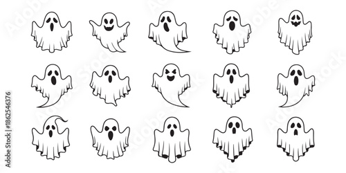 set of silhouettes of animals