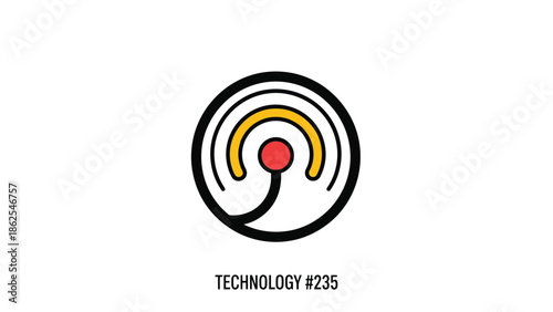 Modern technology icon representing wireless connectivity and digital communication.