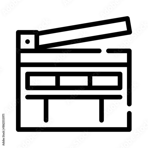 film clapboard line icon