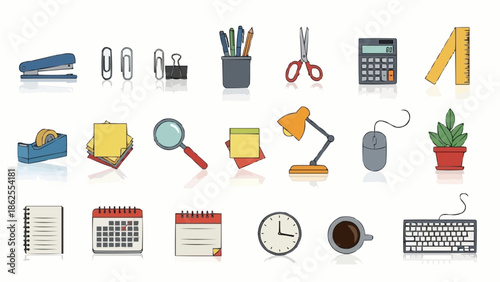Office Supplies and Stationery Collection - Essential Tools for Work and Study.