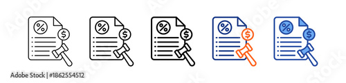 Tax Compliance Different Set Vector Icon
