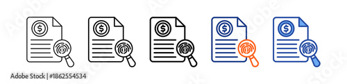 Forensic Accounting Different Set Vector Icon