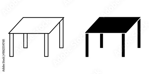 table set icon on white background