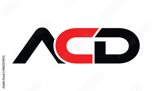 
abstract creative ACD letter logo vector design.