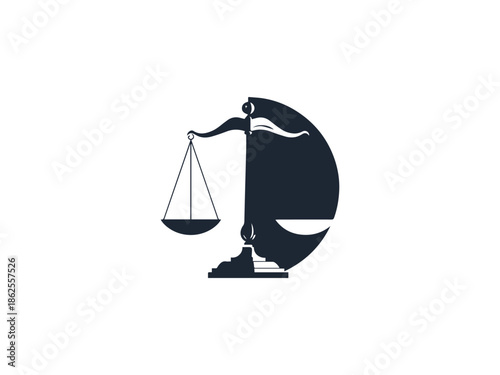 Balance Scale Decision Silhouette Vector