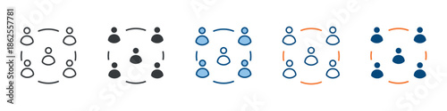 Stakeholder Icon Set Multiple Style Collection 