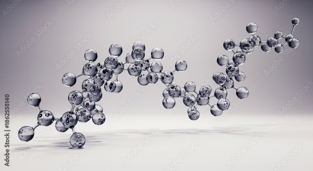 custom made wallpaper toronto digitalA molecular model depiction with crystal spheres and connecting bonds on a gradient background