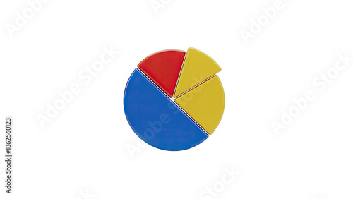 Free Download Colorful 3D Pie Chart Slices Isolated on White Background - GFXLoad