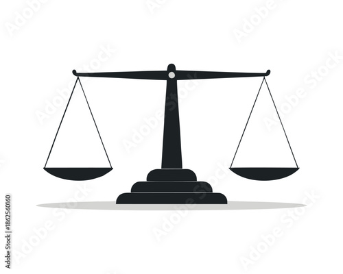 Justice Scale Balance Icon Illustration