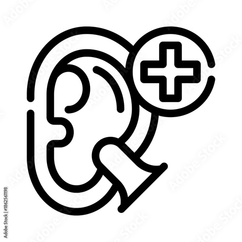 hearing aid line icon