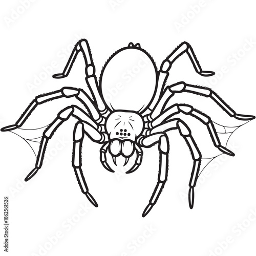 spider on a white background