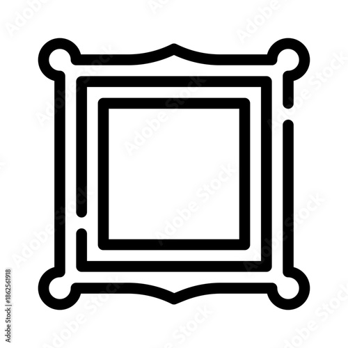 vintage furniture line icon