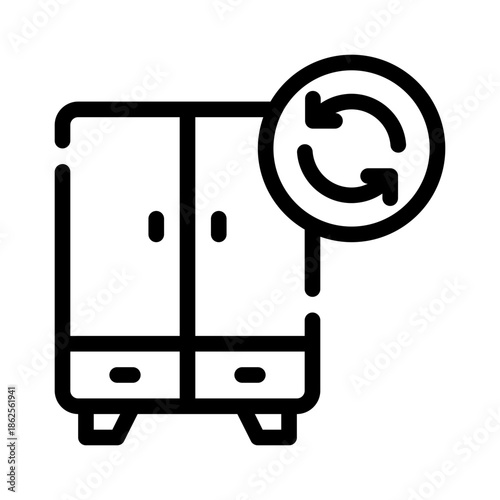 used furniture line icon