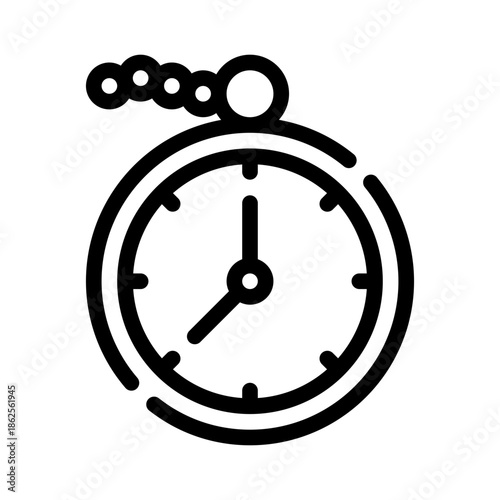 vintage watch line icon
