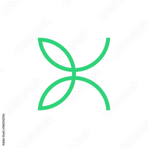 Minimalist K leaf logo design
