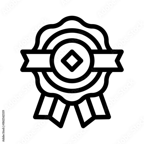 seal ribbon line icon