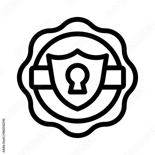 security seal line icon