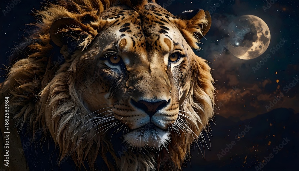 Fototapeta premium tiger in the night