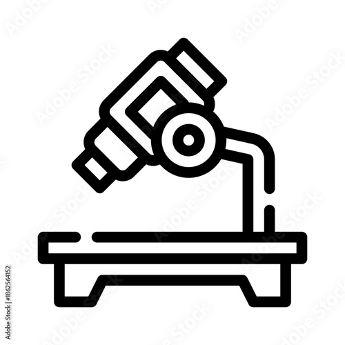 microscope line icon
