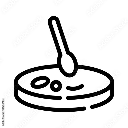 petri dish line icon
