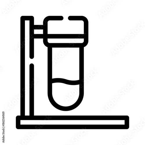 test tube line icon