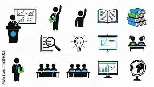 Education and Learning Icons - A Comprehensive Set for Academic and Training Concepts.