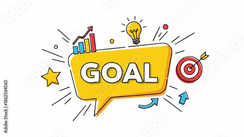 Goal Achievement Concept - Visual Representation of Success and Target Reached.