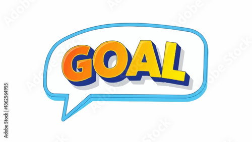 Vibrant Goal Illustration - A Bold Statement of Aspiration and Achievement.