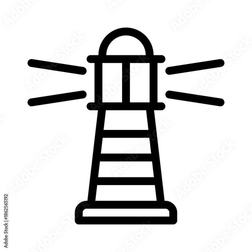 lighthouse line icon