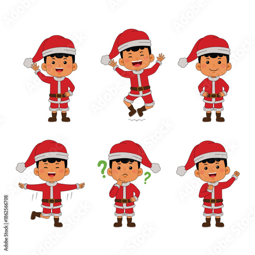 kids frizzy boy christmas character