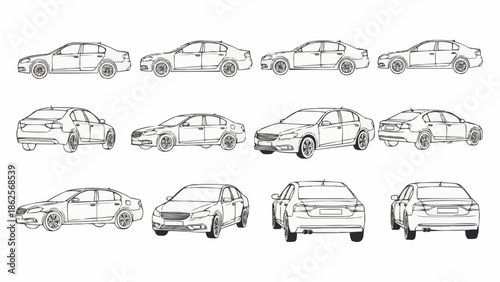 Car Outlines - A Collection of Automotive Designs.