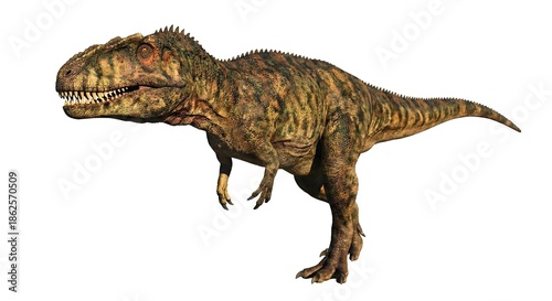 3D Rendering of Giganotosaurus Isolated on White Background
