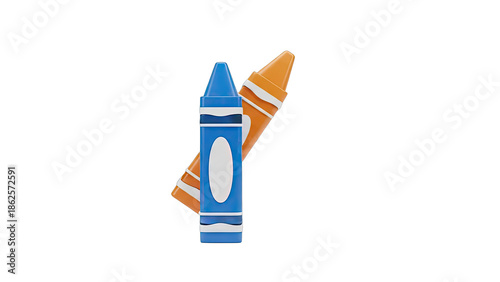 Blue and Orange Crayons