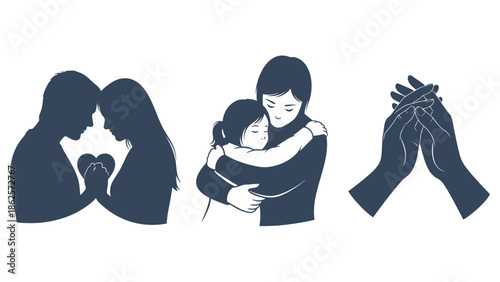 Mother and child bonding moments in life