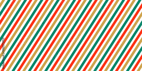 Candy cane Christmas background, peppermint diagonal stripes print seamless pattern. Seamless candy stripe pattern with diagonal red and white lines. Cane pattern with peppermint texture