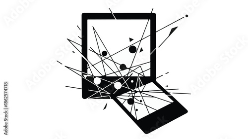 Abstract representation of digital chaos and information overload