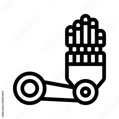 medical robot line icon