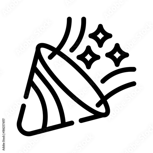 confetti line icon
