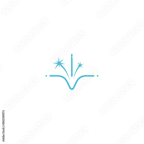 Abstract Sparkle Burst Icon Representing Energy and Ideas.