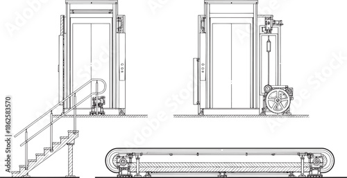 Elevator diagram illustration