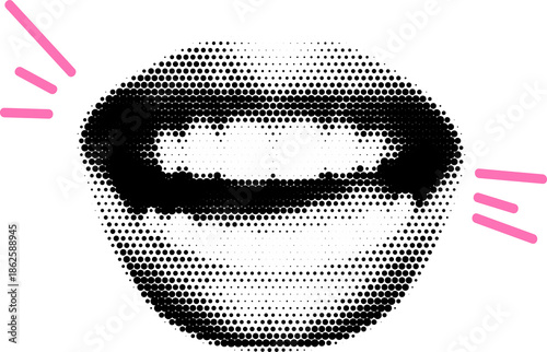Collage Doodle Lips