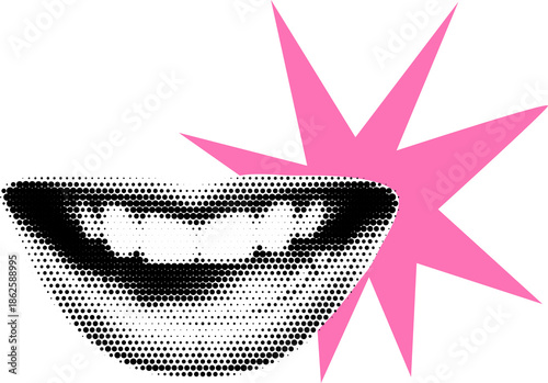 Scrapbook Smile Mouth